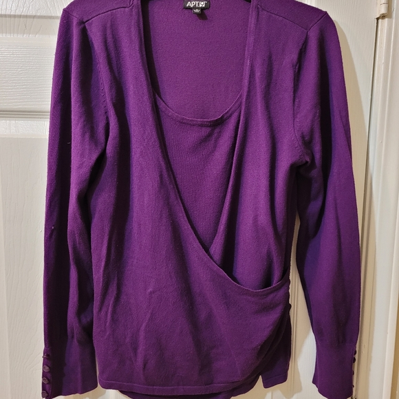Apt. 9 long sleeve Pullover sweater M purple - Picture 1 of 5